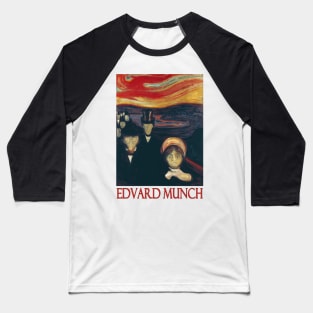 Anxiety (1894) by Edvard Munch Baseball T-Shirt